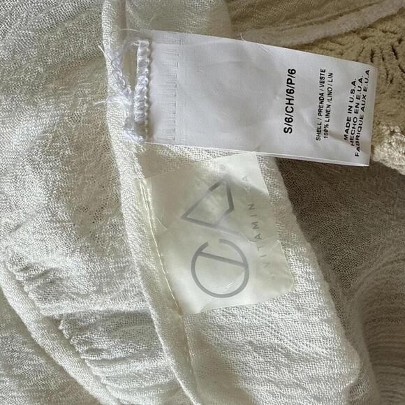 Vitamin A Swim 100% Linen  Cream Swim Cover Size 6 - Picture 5 of 6